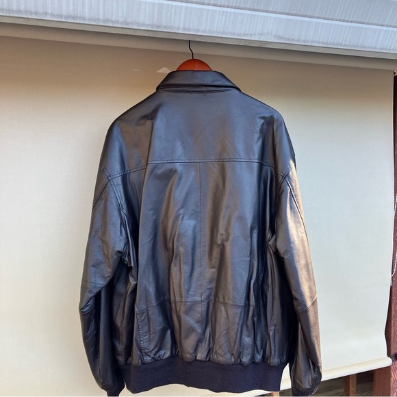 Airborne Leathers Air Force Jacket - Brown with Cream Lining - Picture 4 of 4